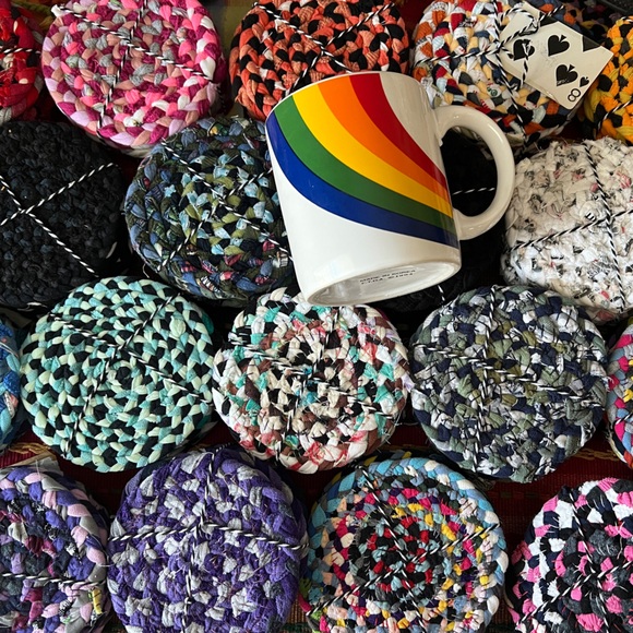 Set of Six Braided Coasters - Picture 8 of 13